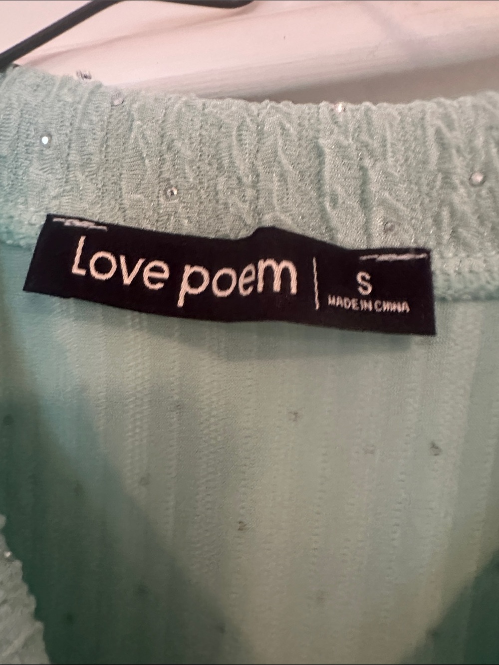 Love Poems Mint Wide-Leg Sparkle Trousers Set - Picture 5 of 8